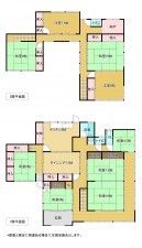 夷隅郡大多喜町八声、中古一戸建ての間取り画像です