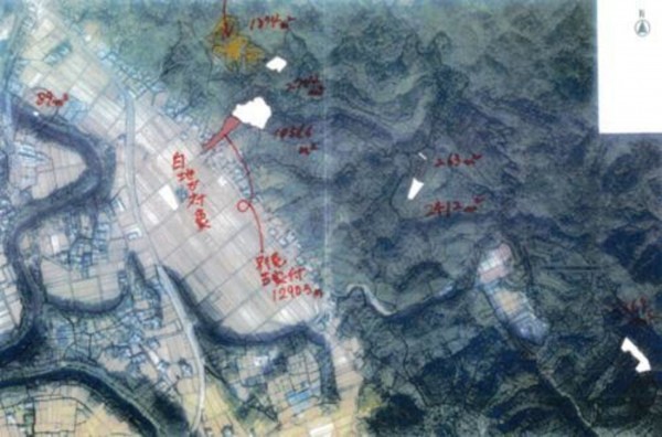夷隅郡大多喜町八声、土地の間取り画像です