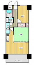 勝浦市部原、マンションの間取り画像です