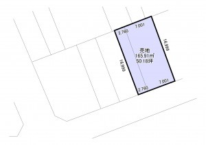 いすみ市深堀、土地の間取り画像です