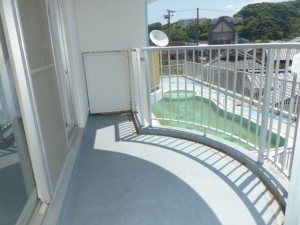 勝浦市興津、マンションのバルコニー画像です