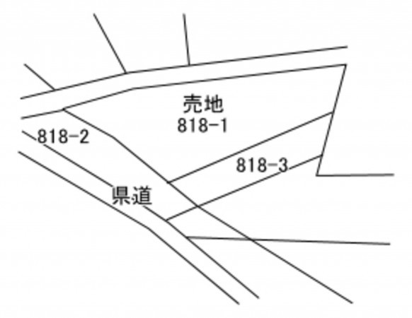 長生郡睦沢町上市場、土地の間取り画像です