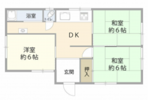 長生郡睦沢町川島、中古一戸建ての間取り画像です