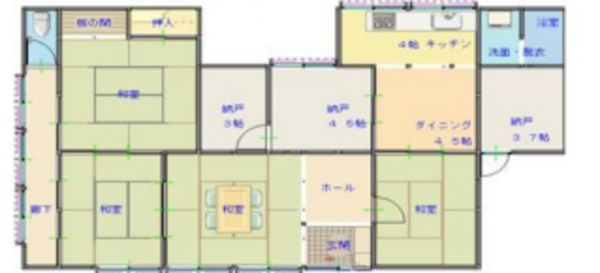 夷隅郡大多喜町下大多喜、中古一戸建ての間取り画像です