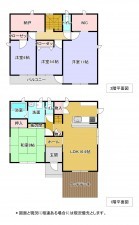 いすみ市深堀、中古一戸建ての間取り画像です