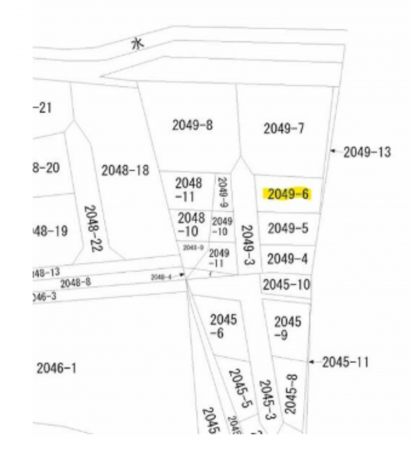 いすみ市日在、土地の間取り画像です