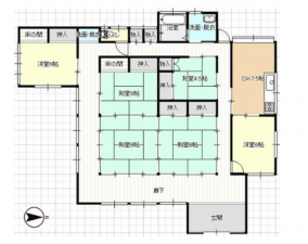いすみ市上布施、中古一戸建ての間取り画像です