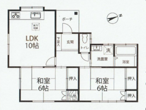 いすみ市大原、中古一戸建ての間取り画像です