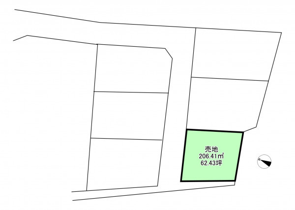 いすみ市深堀、土地の間取り画像です