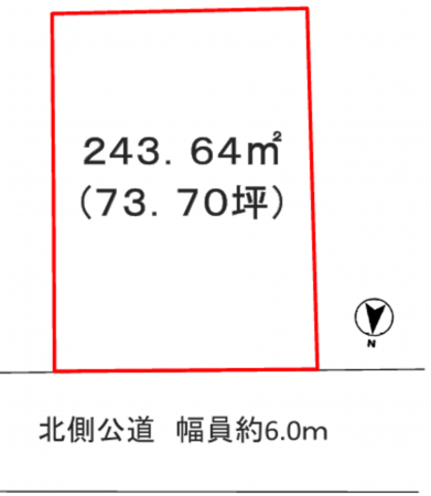 長生郡長南町豊原、土地の間取り画像です