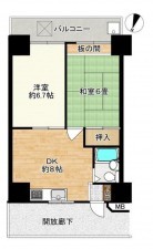勝浦市沢倉、マンションの間取り画像です