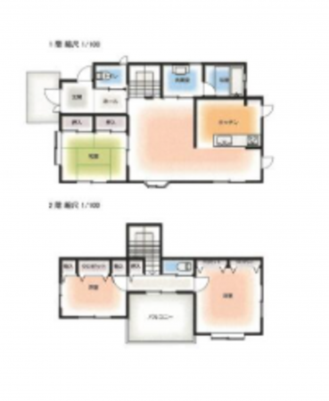 夷隅郡御宿町御宿台、中古一戸建ての間取り画像です