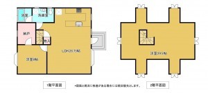 いすみ市日在、中古一戸建ての間取り画像です