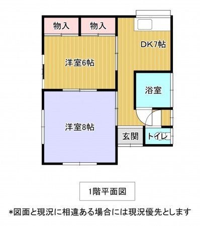 夷隅郡大多喜町平沢、収益物件/住宅付店舗の間取り画像です