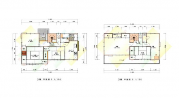 長生郡睦沢町上市場、中古一戸建ての間取り画像です