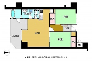 勝浦市沢倉、マンションの間取り画像です