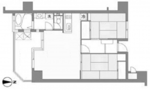 勝浦市沢倉、マンションの間取り画像です