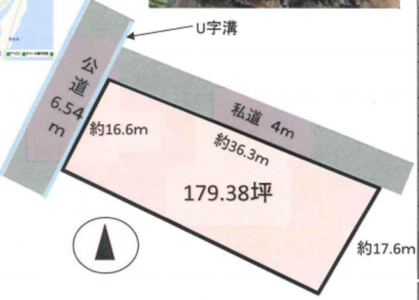 いすみ市岬町、土地の間取り画像です