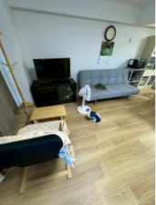 夷隅郡御宿町浜、マンションの居間画像です