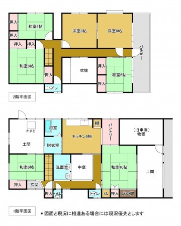 勝浦市興津、中古一戸建ての間取り画像です