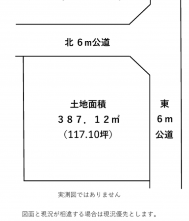 いすみ市大原台、土地の間取り画像です