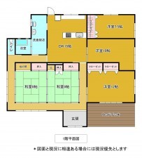 いすみ市岬町、中古一戸建ての間取り画像です