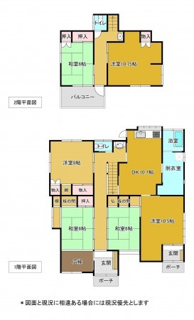 いすみ市深堀、中古一戸建ての間取り画像です