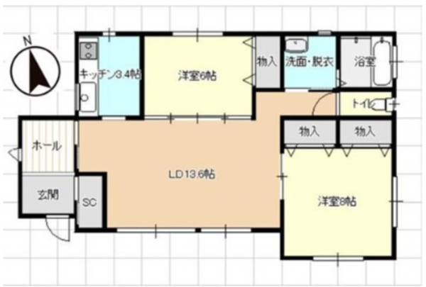 いすみ市弥正、新築一戸建ての間取り画像です