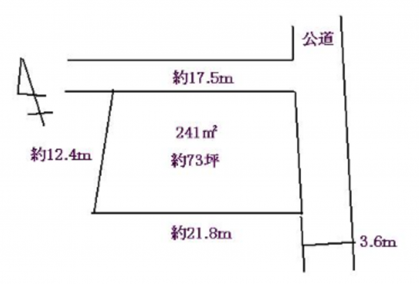 いすみ市岬町、土地の間取り画像です