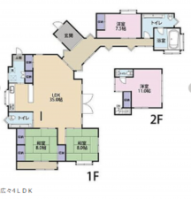 いすみ市大原、中古一戸建ての間取り画像です