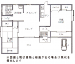 勝浦市芳賀、中古一戸建ての間取り画像です