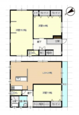 いすみ市深堀、中古一戸建ての間取り画像です
