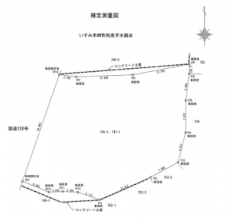 いすみ市岬町、土地の間取り画像です