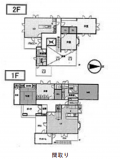 夷隅郡御宿町御宿台、中古一戸建ての間取り画像です