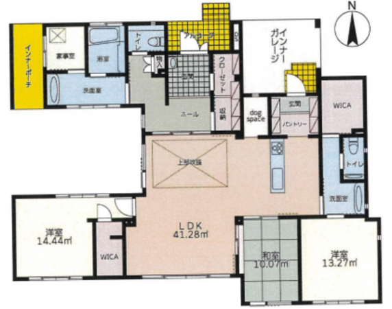 夷隅郡御宿町御宿台、中古一戸建ての間取り画像です
