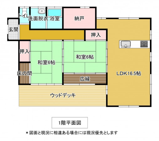 いすみ市岬町、中古一戸建ての間取り画像です