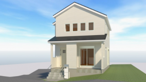 勝浦市興津久保山台、新築一戸建ての完成予想図（外観）画像です