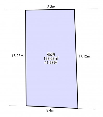 夷隅郡御宿町上布施、土地の間取り画像です