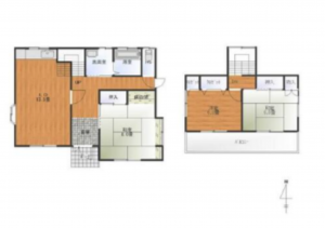 いすみ市岬町、中古一戸建ての間取り画像です