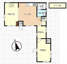 いすみ市岬町、中古一戸建ての間取り画像です