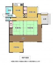 いすみ市岬町、中古一戸建ての間取り画像です