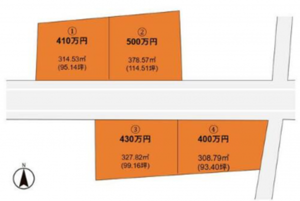 いすみ市深谷、土地の間取り画像です