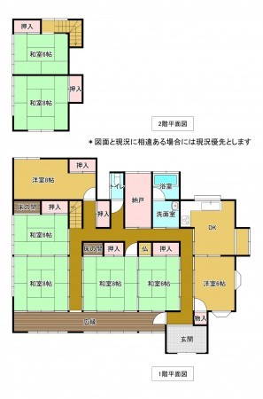 夷隅郡大多喜町小沢又、中古一戸建ての間取り画像です