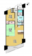 夷隅郡御宿町須賀、マンションの間取り画像です