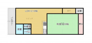 いすみ市岬町、マンションの間取り画像です