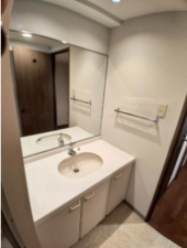 勝浦市部原、マンションの洗面画像です