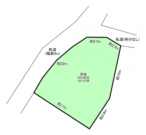 いすみ市大原、土地の間取り画像です