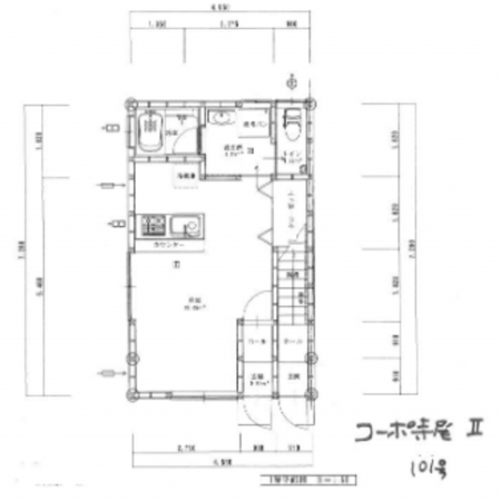 勝浦市出水、収益物件/アパートの間取り画像です
