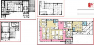 勝浦市宿戸、収益物件/旅館の間取り画像です