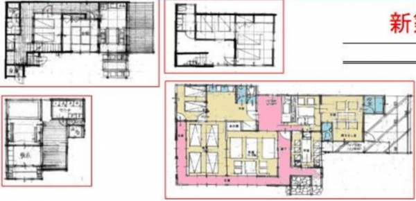 勝浦市宿戸、収益物件/旅館の間取り画像です